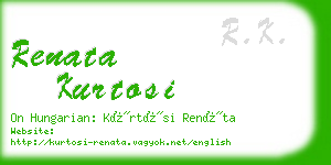 renata kurtosi business card